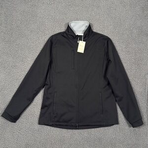 Peter Millar Jacket Womens Large Black Golf Full Zip Performance Pocket NEW $129